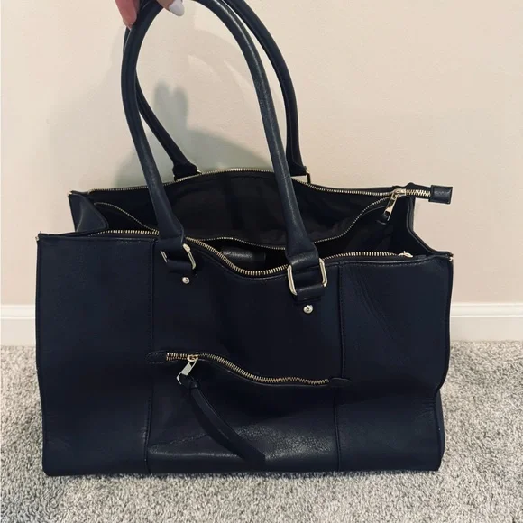 Black Leather Tote Bag - Picture 12 of 12